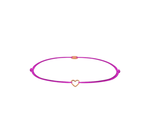 ZILIA Baby Heart Contour Thread Armband Gold 14K