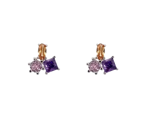 ZILIA Rainbow Ohrstecker Silber 925