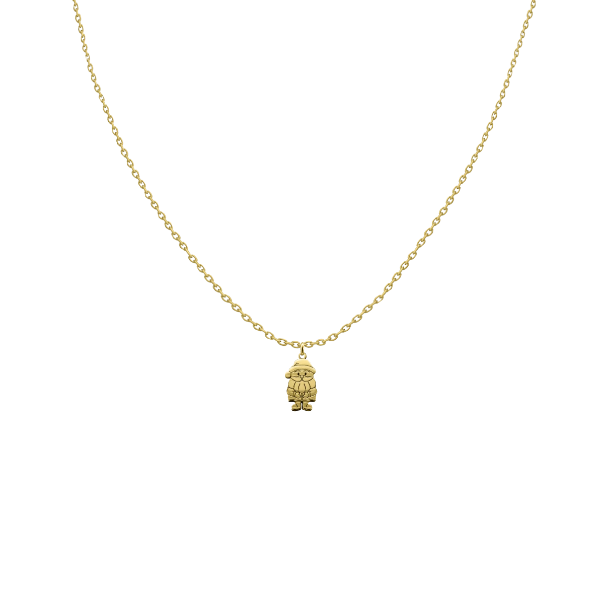 Weihnachtsmann Baby 14K Gelbgold Halskette