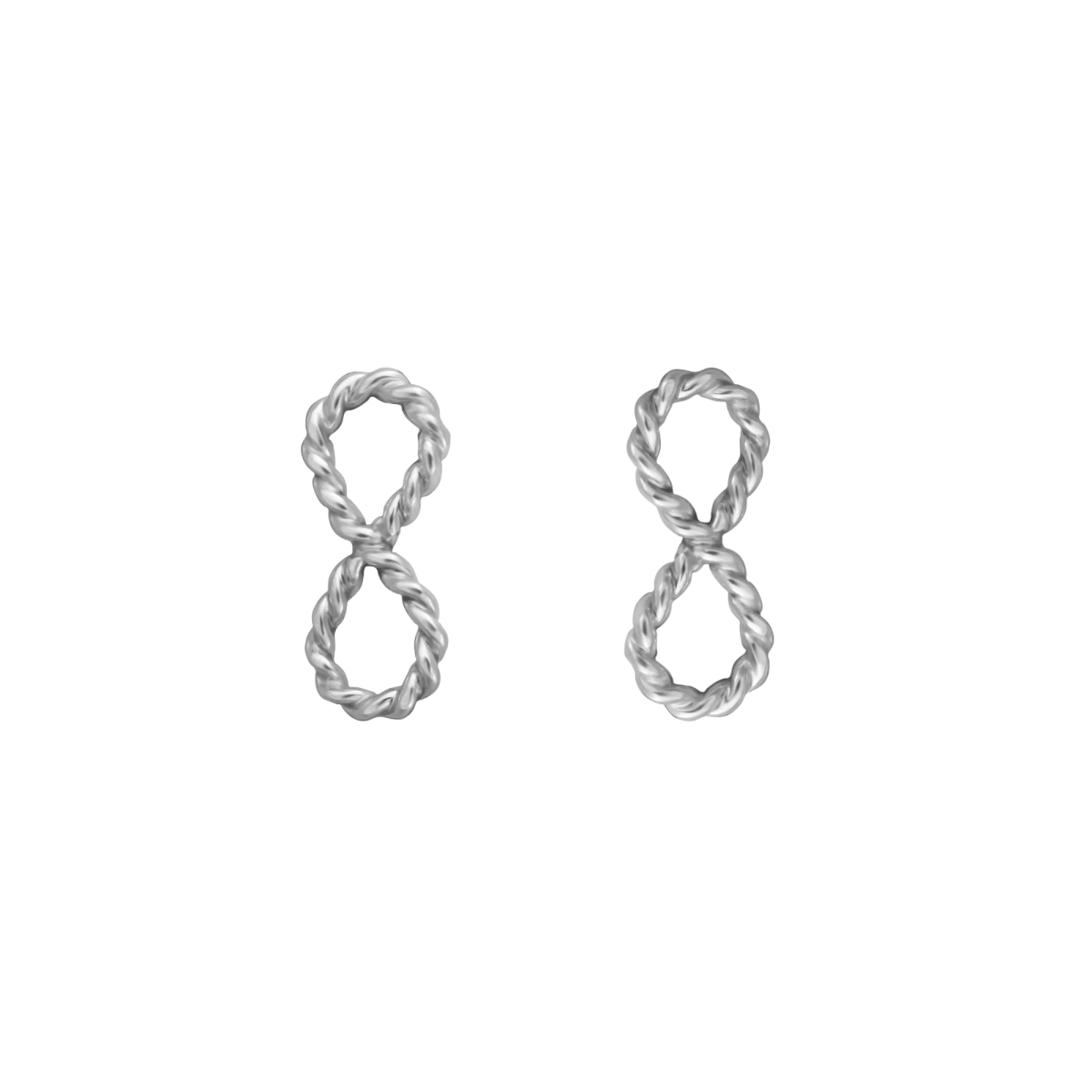 Hübsche Unendlichkeitszeichen Silberohrringe