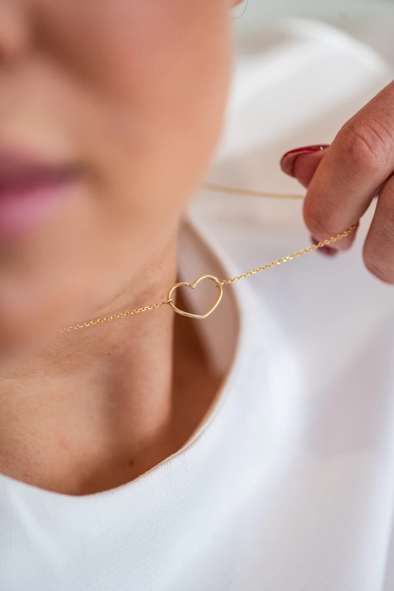 Kontur Herz Silberkette