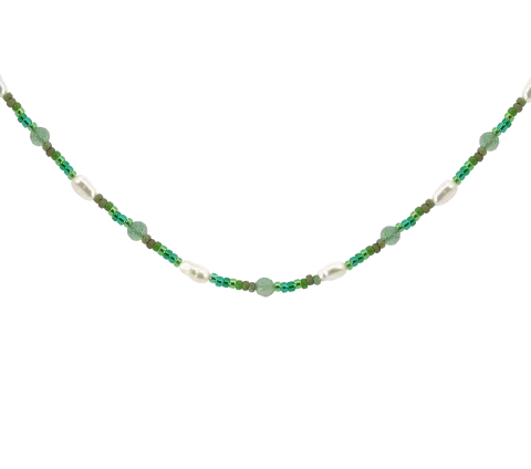 ZILIA Verona Naturperle Mineral Silber 925 Halskette