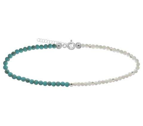 ZILIA Turquoise Mist Silber 925 Fußkette