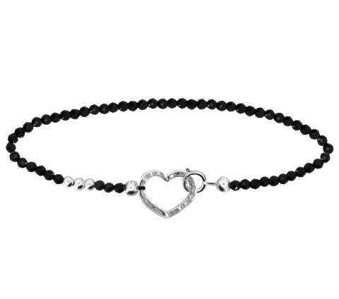 ZILIA Gemstone Spinel Heart Silber 925 Fußkette