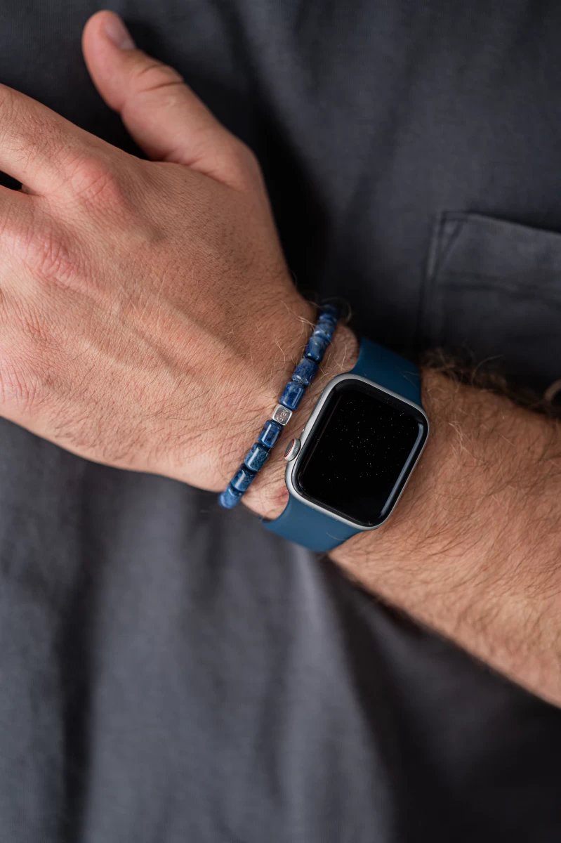 Dumortierit Mineral Silber 925 Armband