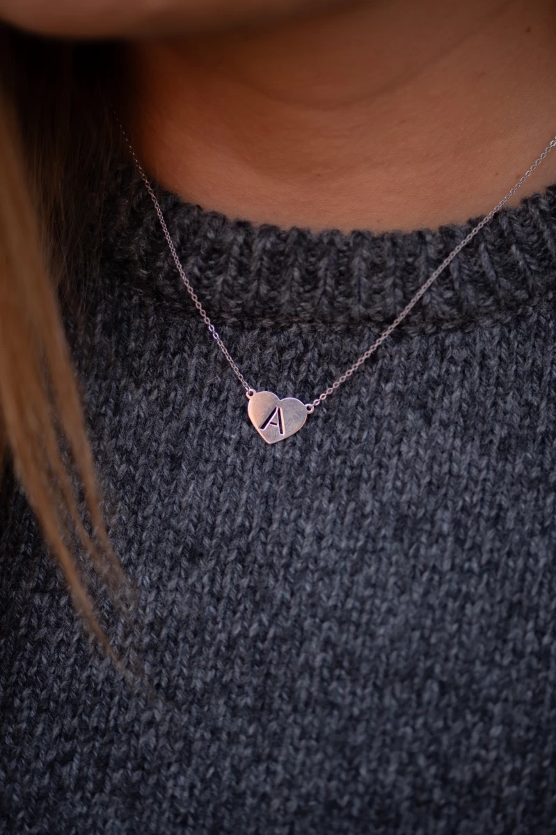 Brief im Herzen Silber 925 Halskette