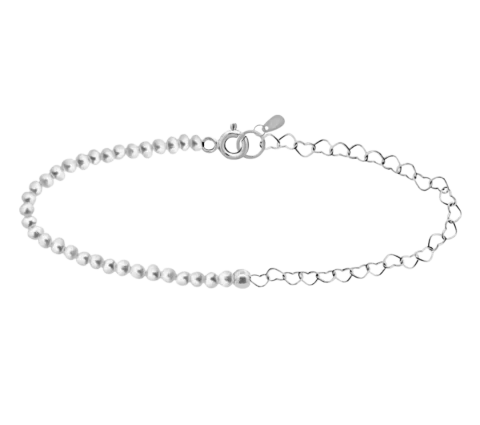 ZILIA Saona Heart Pearl Armband Silber 925