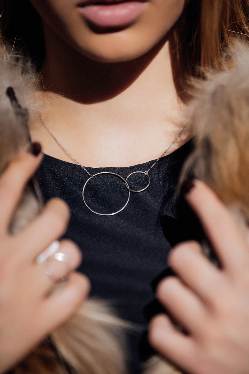 ZILIA Double Circle Halskette Silber 925