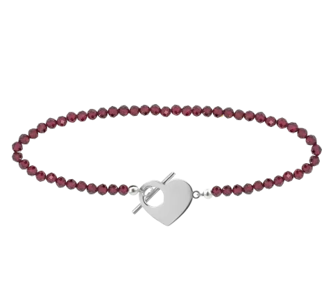 ZILIA Léa Heart Mineral Silber 925 Armband
