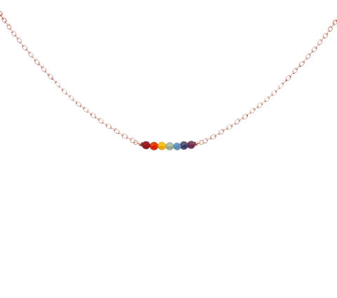 ZILIA 7-Chakra Rose Halskette Gold 14K