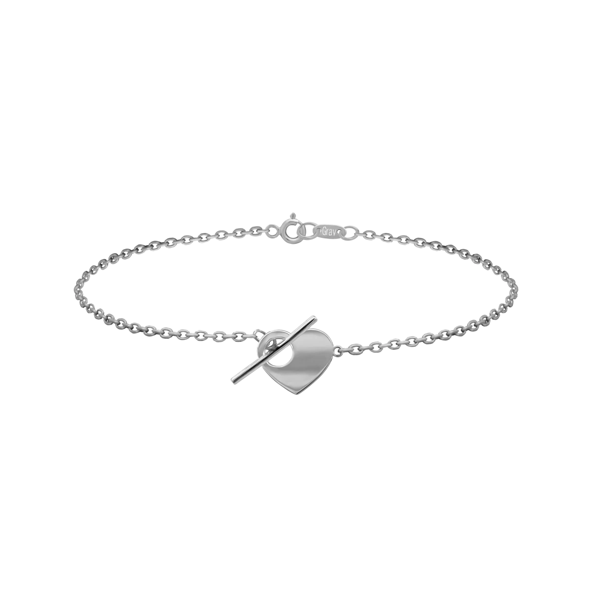 Herz Schloss Armband aus 925er Silber Charm für Verliebte