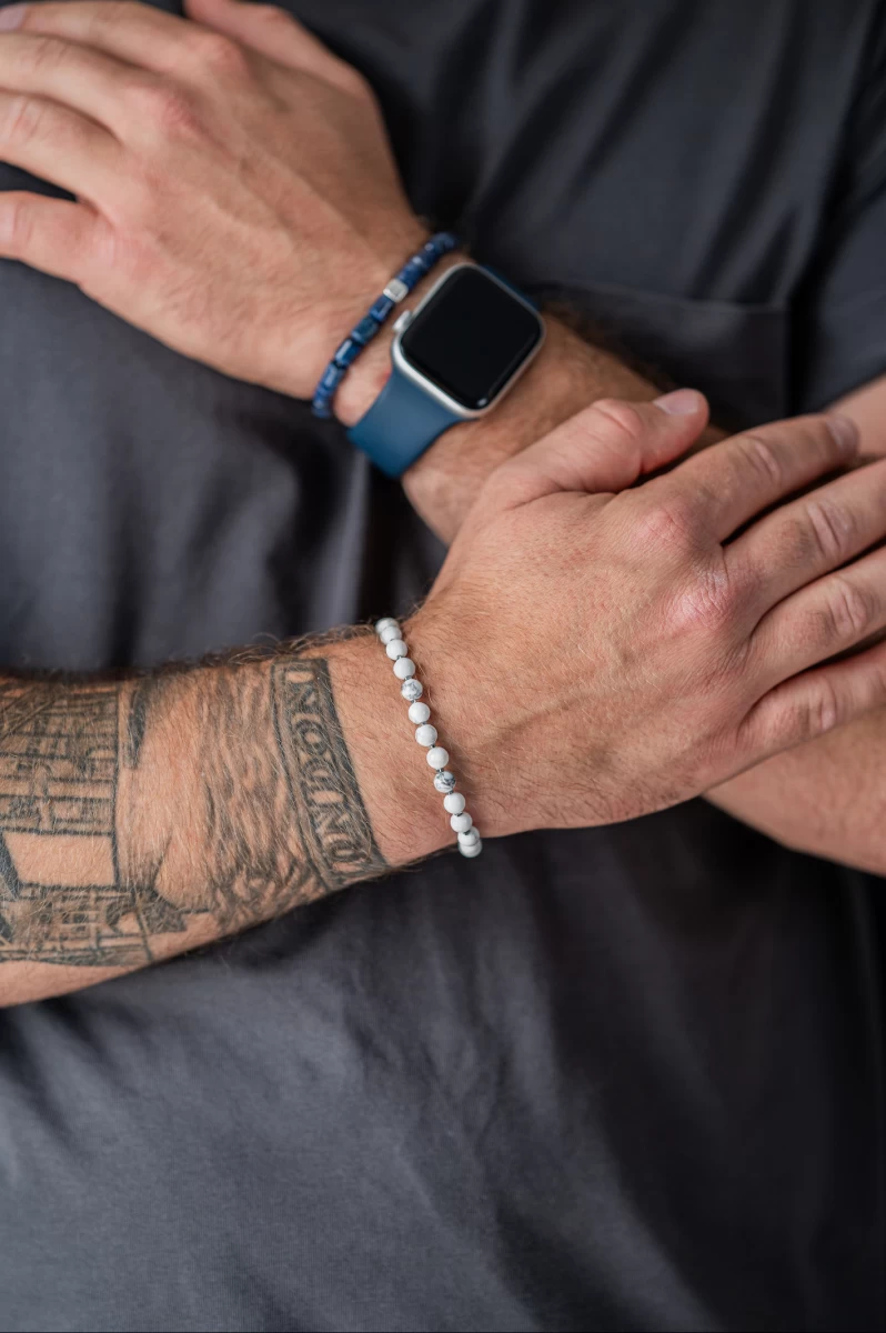 ZILIA Men Force Howlit Armband Silber 925