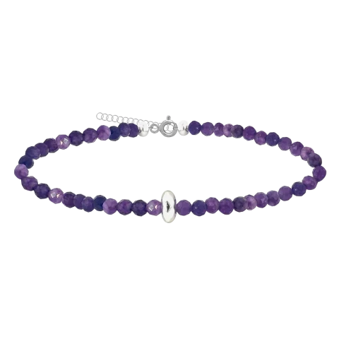 ZILIA Gemstone Amethyst Silber 925 Mineral Armband