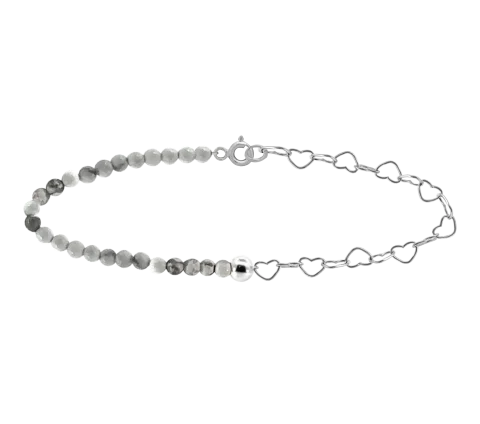 ZILIA Saona Heart Howlite Silber 925 Armband