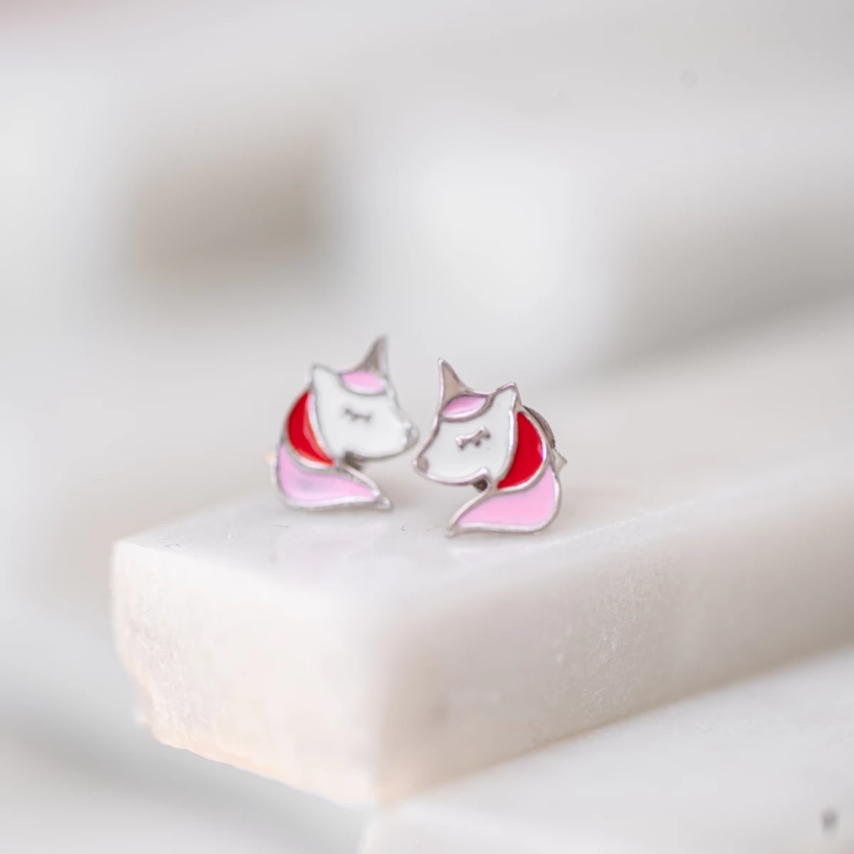 ZILIA Fairy Unicorn Red Silber 925 Ohrringe