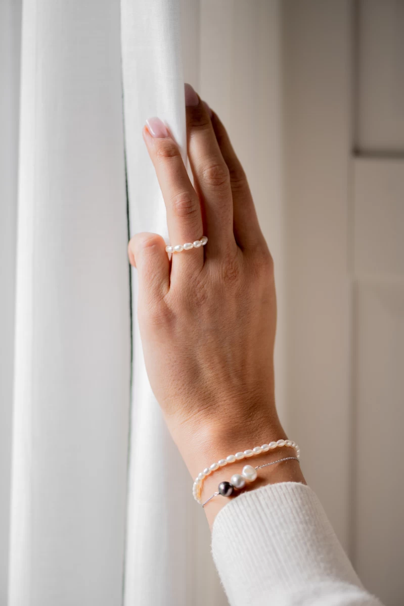 ZILIA White Ghost Pearl Ringe Silber 925