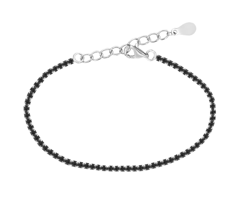ZILIA Tennis Glow Black Silber 925 Armband