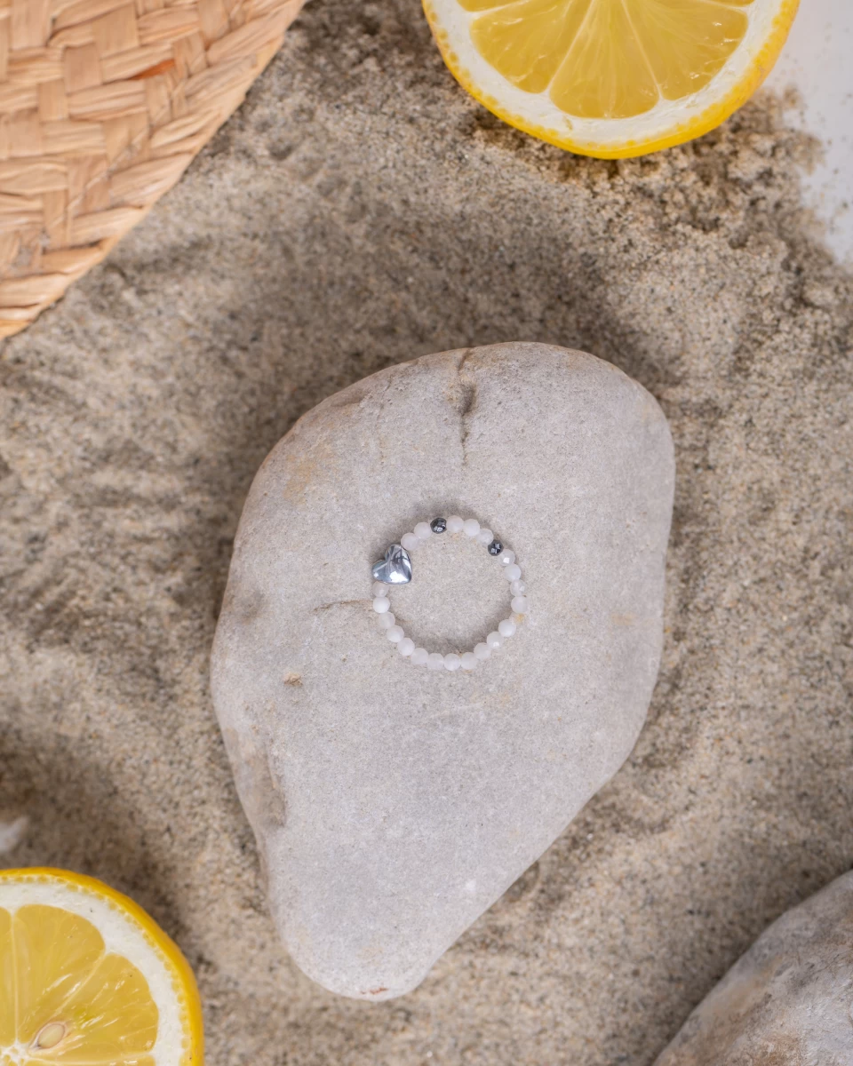 ZILIA Moonstone Heart Mineral Ringe