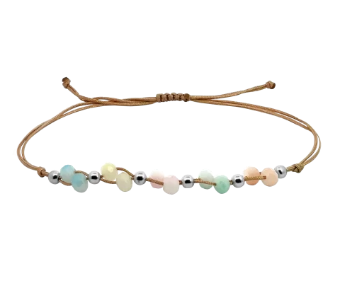 ZILIA Macrame Candy Armband Silber 925