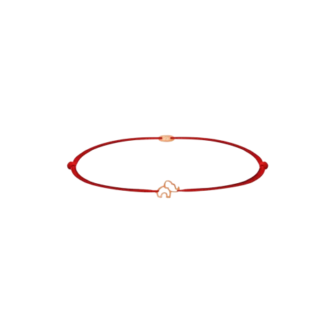 ZILIA Elephant Contour Baby Thread Armband Gold 14K