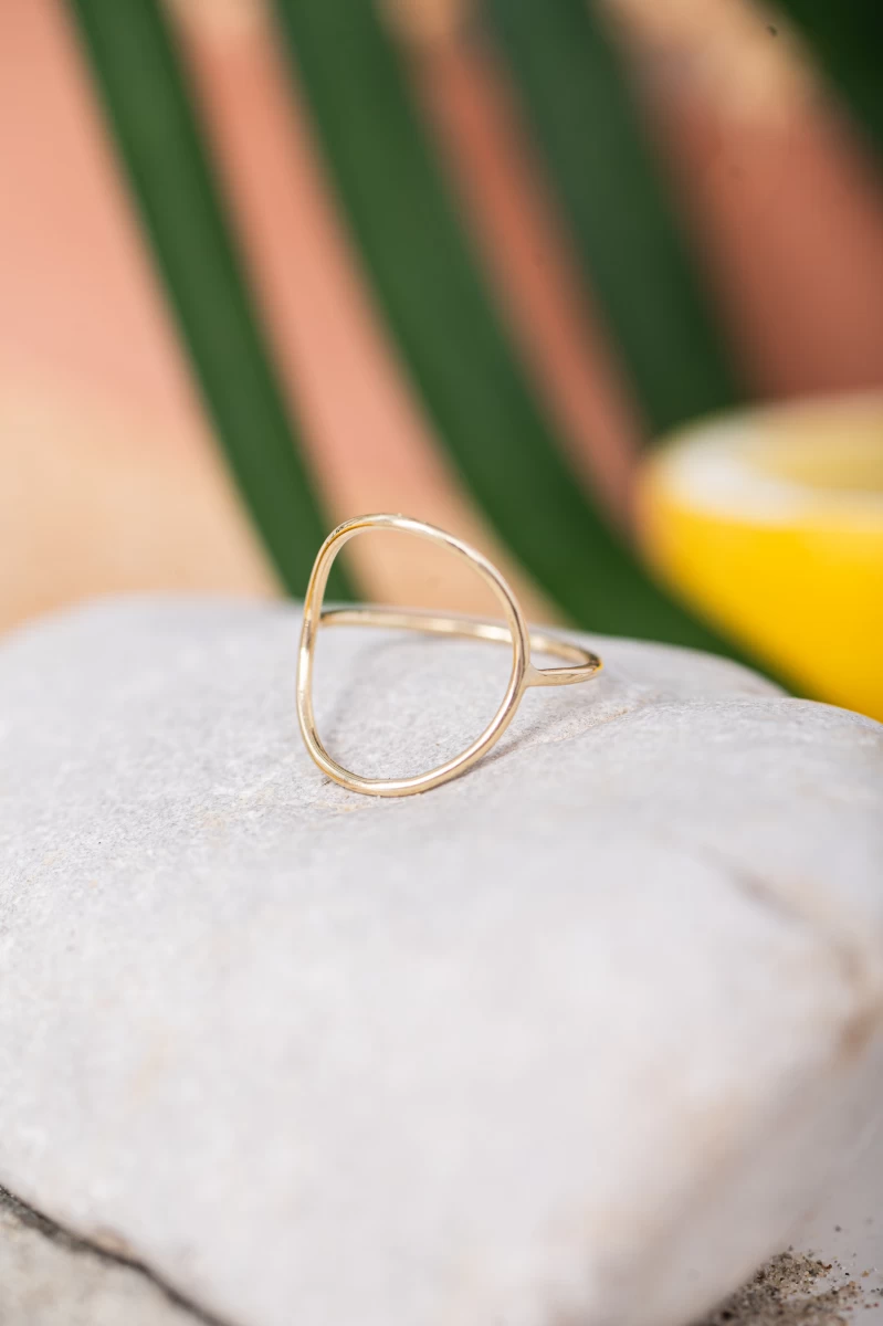 Konturkreis Weißgoldring