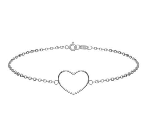 ZILIA Contour Heart Armband Silber 925