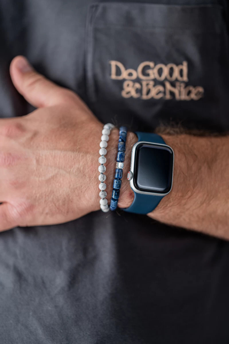 Dumortierit Mineral Silber 925 Armband