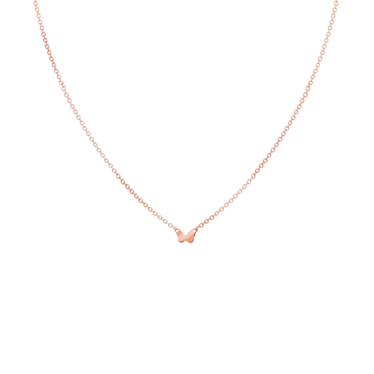 Baby Halskette aus 14K Rosegold mit Schmetterling