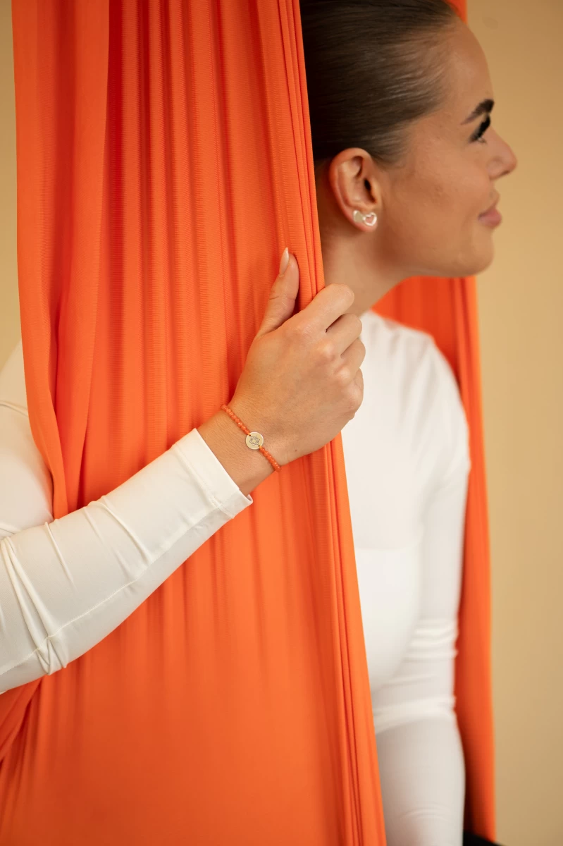 Sakralchakra Rosegold 14K Makramee Armband