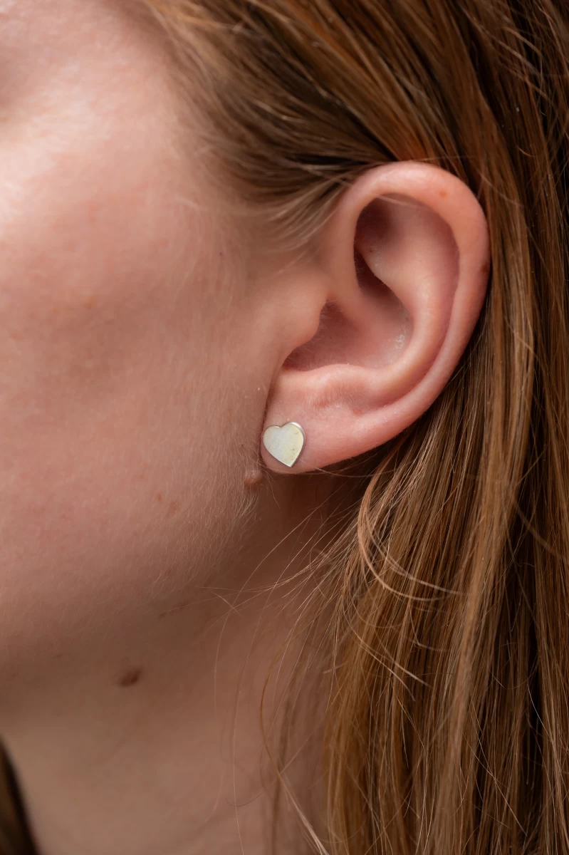 Herz Ohrringe aus Silber