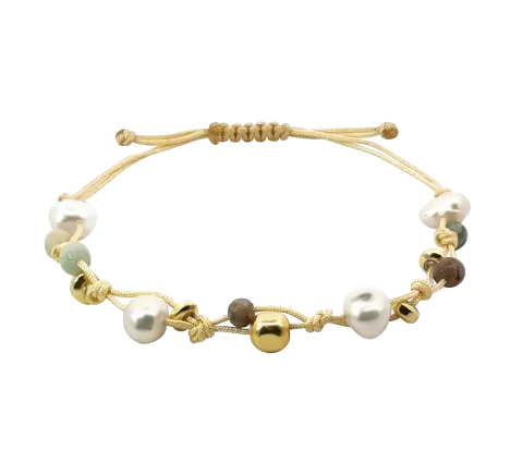 ZILIA Macrame Naturperle Armband