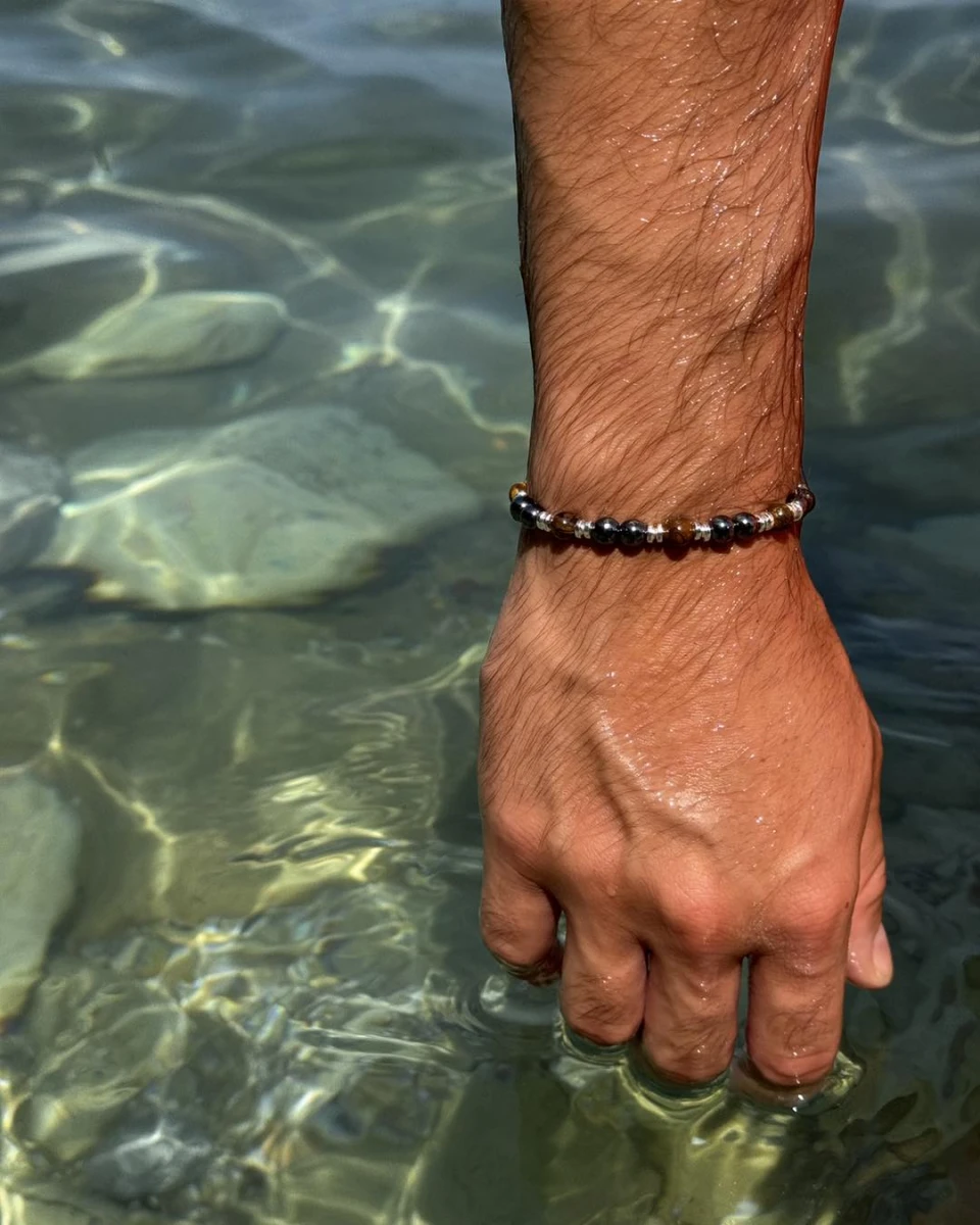ZILIA Tiger's Eye Men 5 Silber 925 Armband