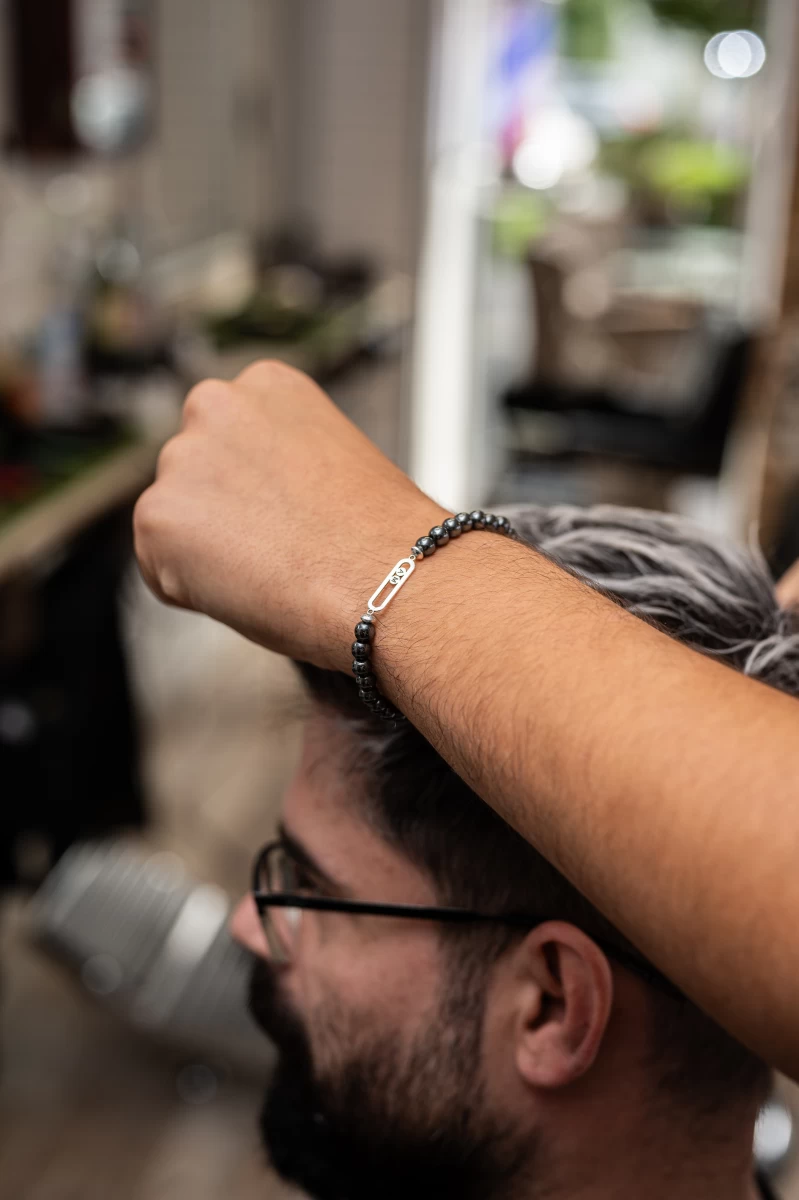 ZILIA Clasp For Him Hematite Armband Silber 925