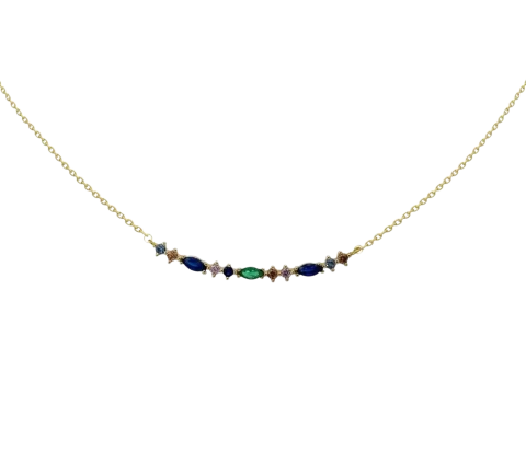 ZILIA Rainbow Halskette Silber 925