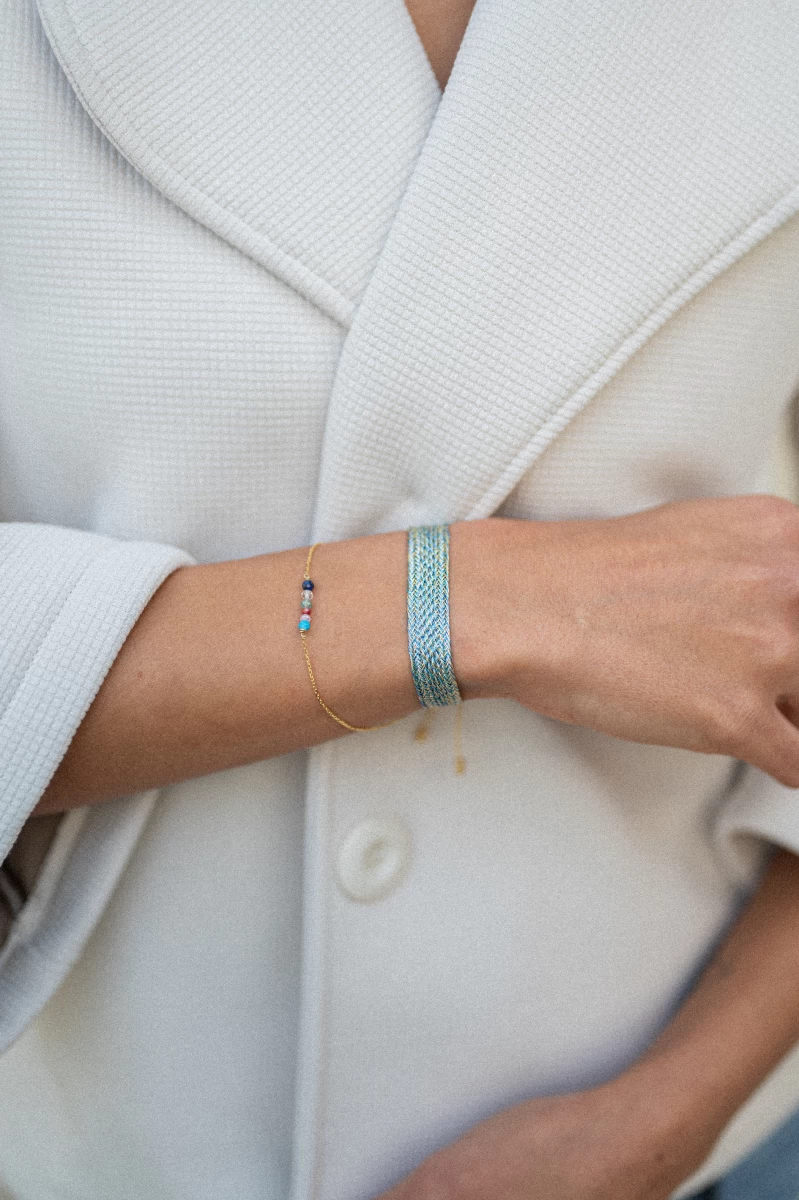 7 Chakra Roségold 585 Armband