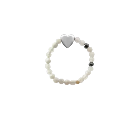 ZILIA Moonstone Heart Mineral Ring