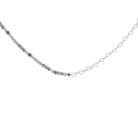 ZILIA Saona Heart Howlite Silber 925 Halskette