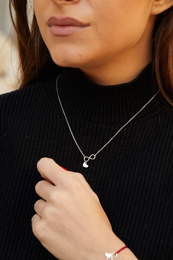 ZILIA Infinity Heart Halskette Silber 925