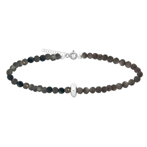 ZILIA Gemstone Smoky Quartz Silber 925 Mineral Armband