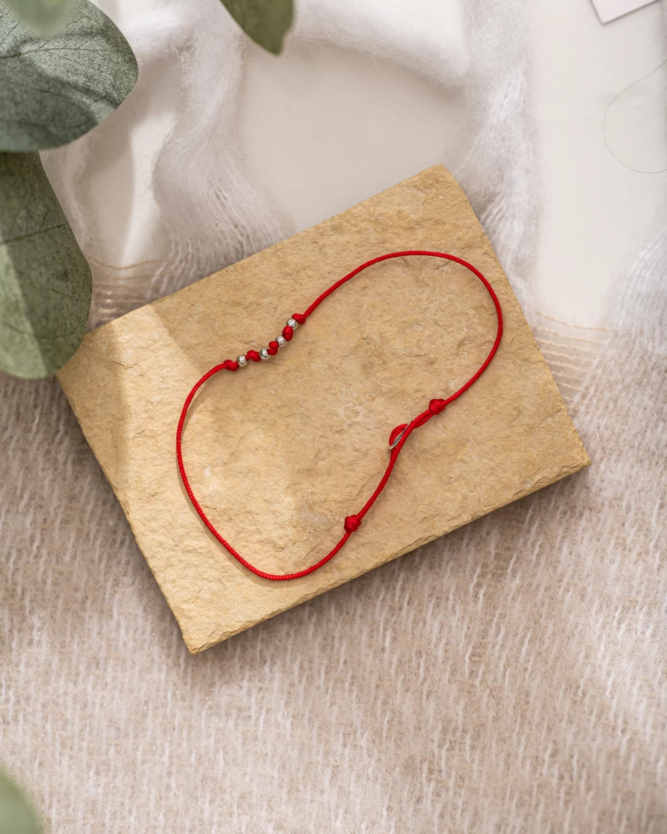 ZILIA Red Protective Baby Thread Armband Silber 925