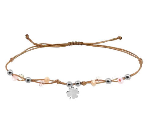 ZILIA Macrame Candy Luck Armband Silber 925
