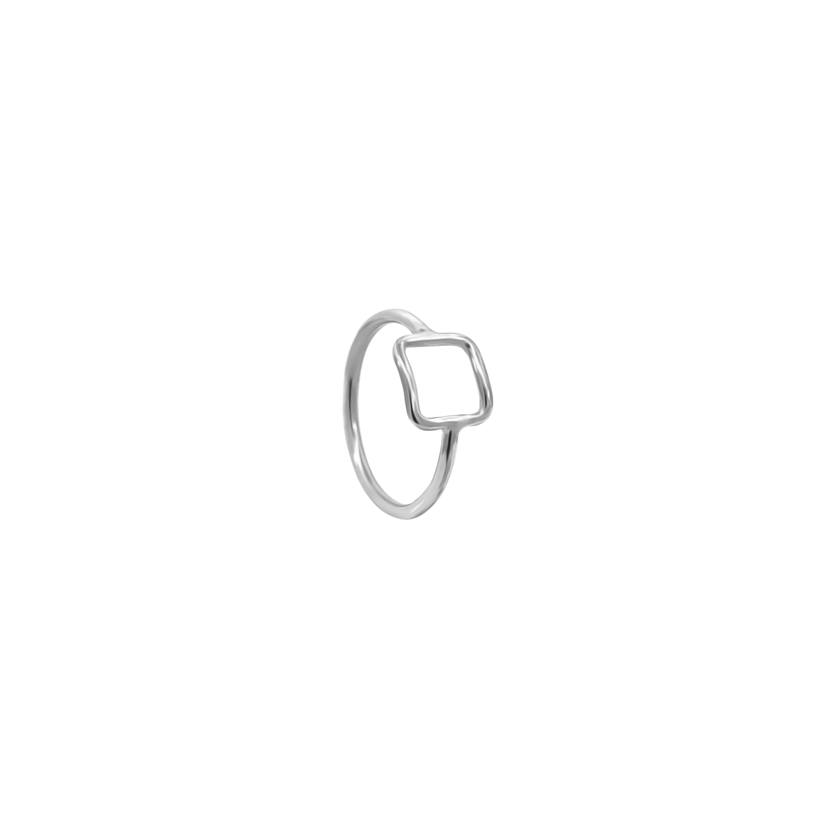 Quadratischer Kontur Midi Ring aus Silber 925
