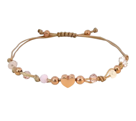 ZILIA Macrame Candy Heart Silver 925 Anklet