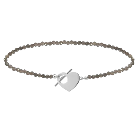 ZILIA Léa Heart Mineral Silber 925 Armband