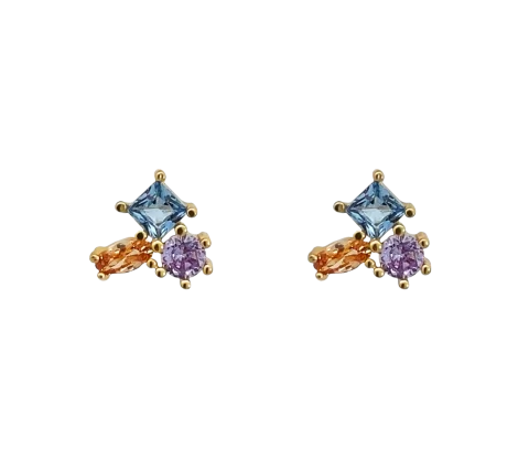 ZILIA Rainbow Ohrstecker Silber 925