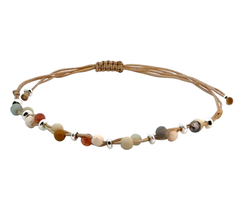 ZILIA Macrame Earth Fussband Silber 925