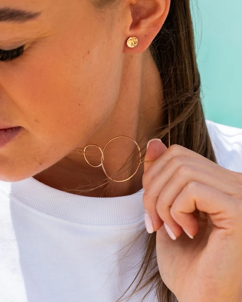 Quintessa Circle Roségold 14K Ohrringe