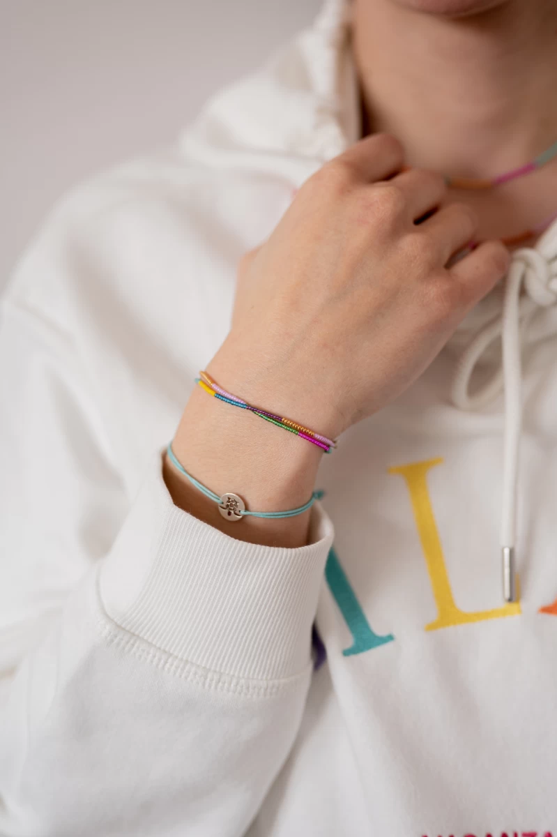 ZILIA Symbol Rainbow Double Armband Silber 925