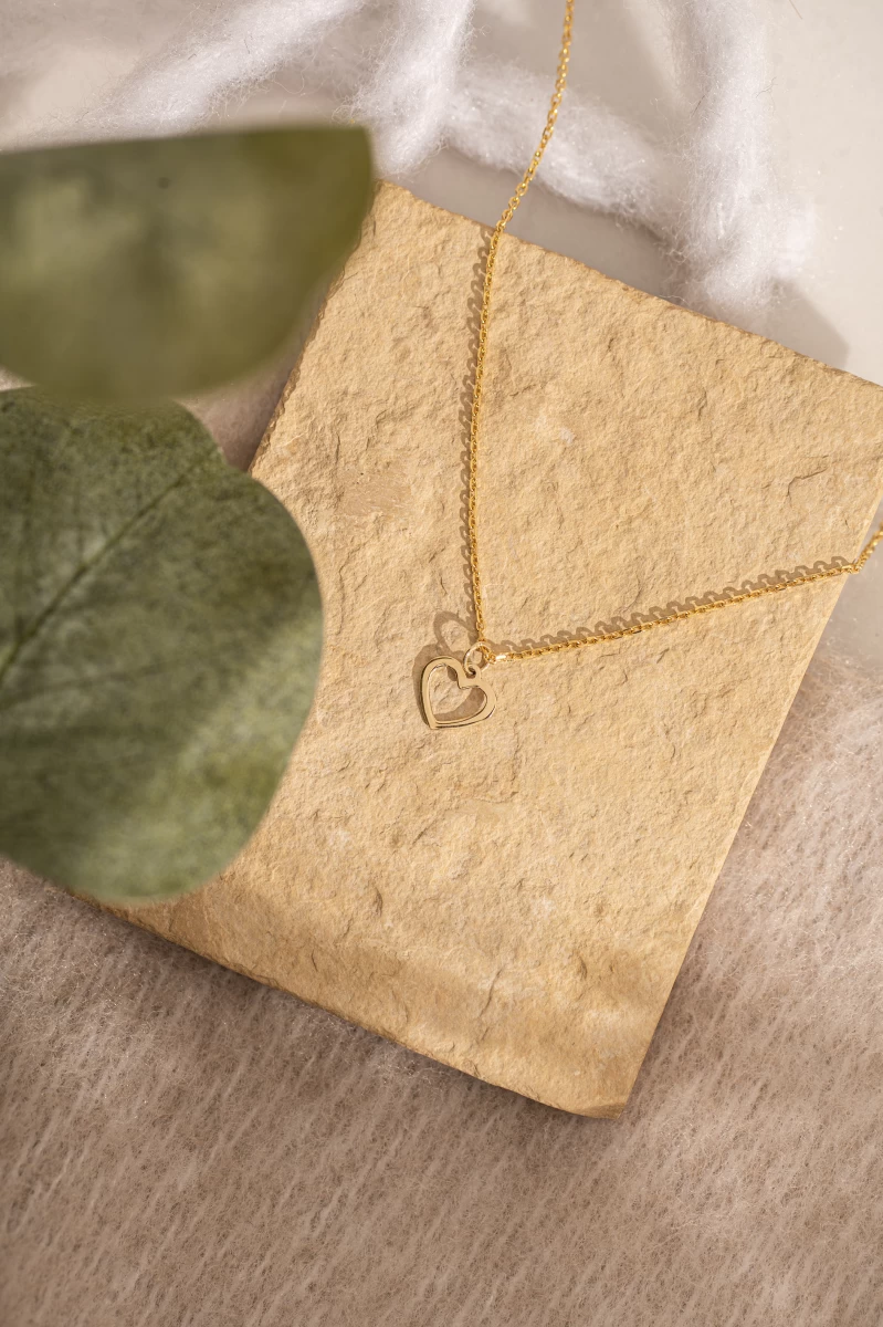 ZILIA Baby Heart Contour Gold 14K Halskette