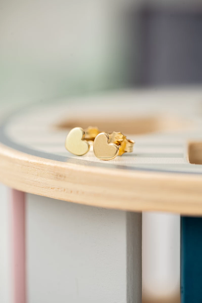 Baby Heart Ohrringe aus 14K Gelbgold